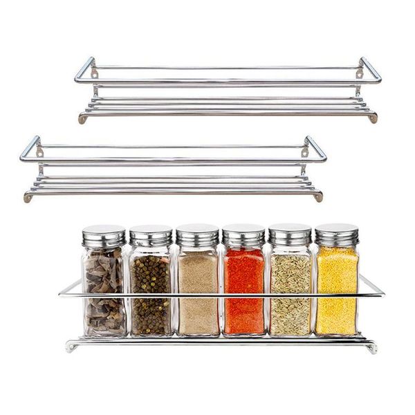 

kitchen storage & organization big capacity adhesive spice bottle bracket house rack metal punch-shelf holder organizer