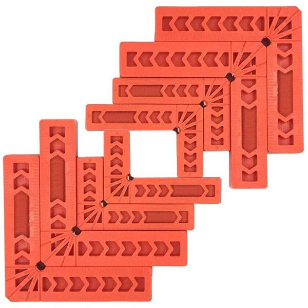 

storage bags 8pcs positioning squares for woodworking, 90 degree corner right angle clamps carpenter clamping square tool