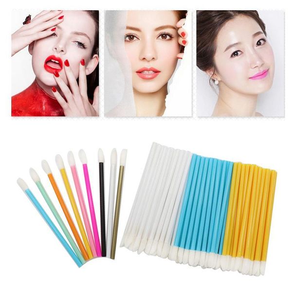 

50pcs disposable lip brush gloss lipstick wands pen cleaner applicator eyeshadow concealer makeup cosmetic brush1
