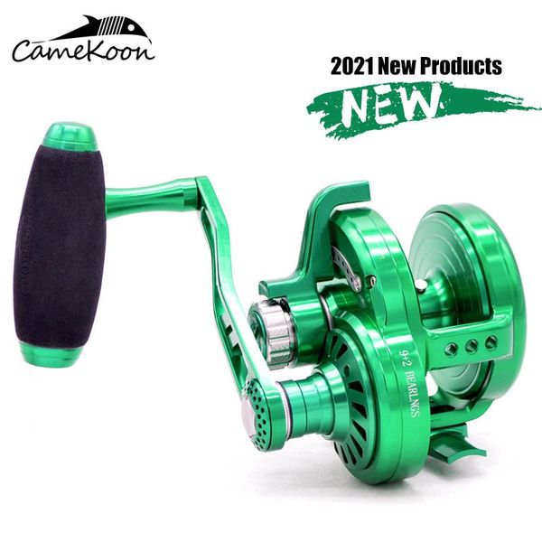 

saltwater jigging deep sea fishing reel lever drag 32kg trolling 6.3:1 convention cnc machined tournament baitcasting reels