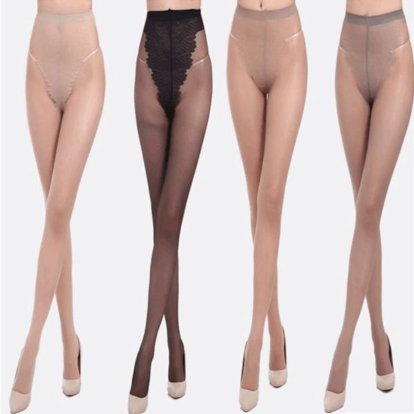 

spring and summer flh color black female stockings ultra thin plus file core wrapped silk tracels pantyhose butterfly, Red;black