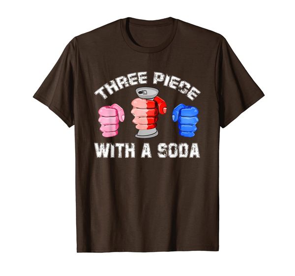 

three piece with a soda t-shirt, White;black