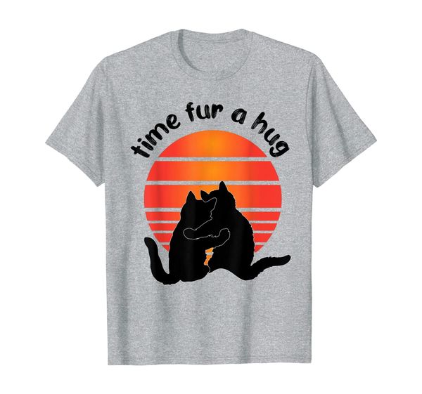 

funny cute time fur a hug cat party tee men women kids t-shirt, White;black