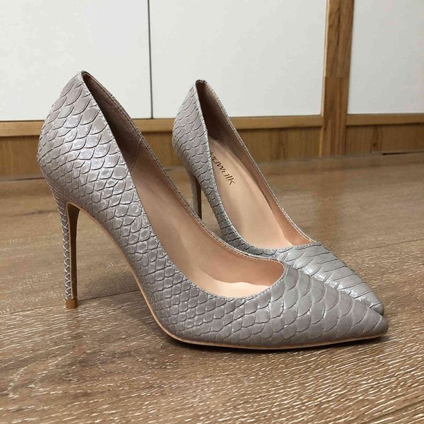 

dress shoes veowalk sapato alto de crocodilo cinza, mulheres em relevo ponta ponta, cores personalizadas, para mulheres, sapatos festa vxnu, Black