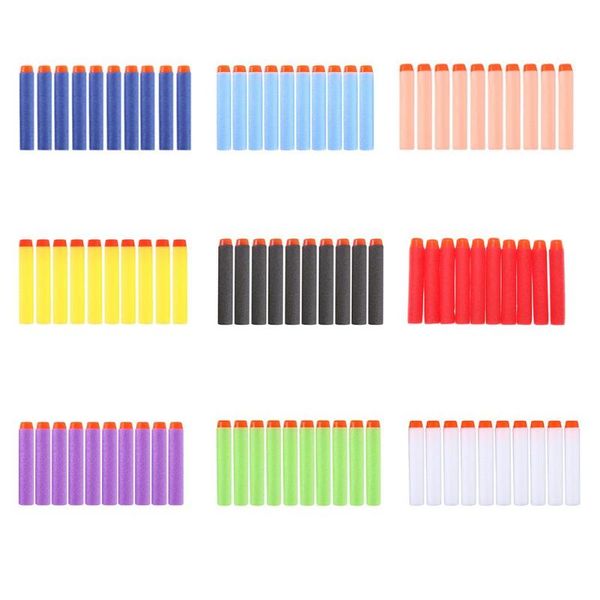 

100 Stuks Darts Voor Nerf Witte Lichtgevende Zachte Holle Gat Hoofd 7.2Cm Refill Darts Speelgoed Pistool Kogels Voor Nerf series