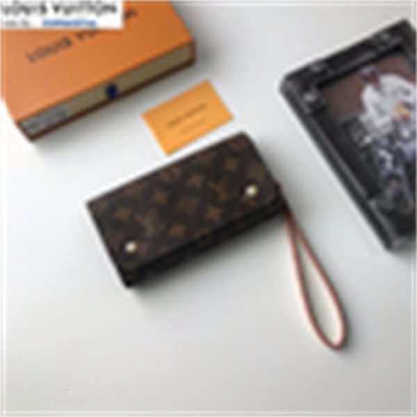 

wallets brand pouches designer luxury card m58080 chain snap wallet holders brown flower wallet women key real leather phone long cases purs, Red;black