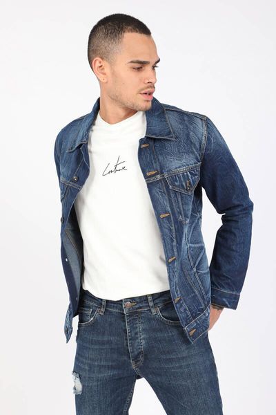 

men's jackets male dark blue slim fit jean jacket, Black;brown