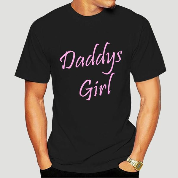 

men's t-shirts gift daddys girl t shirt slim fit men letter tshirt father day & tees fashion black clothing lovely designer 0664j, White;black