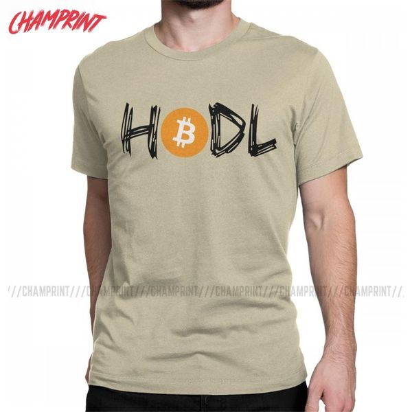 

men's t-shirts hodl btc crypto t shirt 100% cotton novelty round collar currency tees short sleeve plus size, White;black