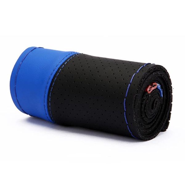 

steering wheel covers 15\\\" cover blue breathable replaces with needles thread
