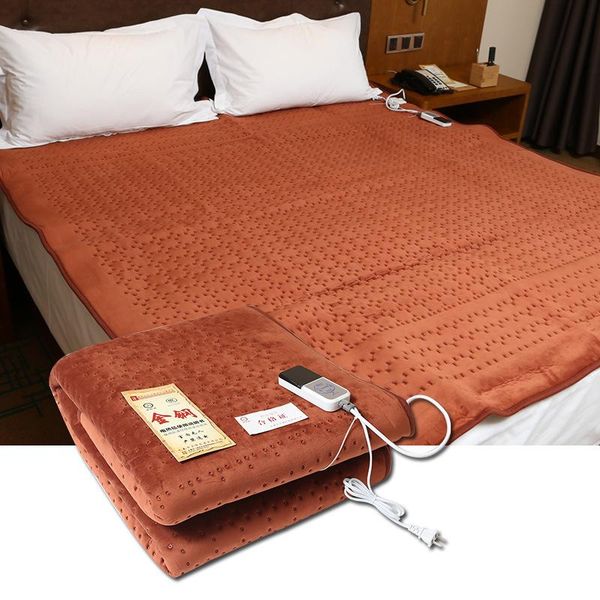 

blankets double control electric blanket heated bed security home student dormitory manta termica warmer wt5drt