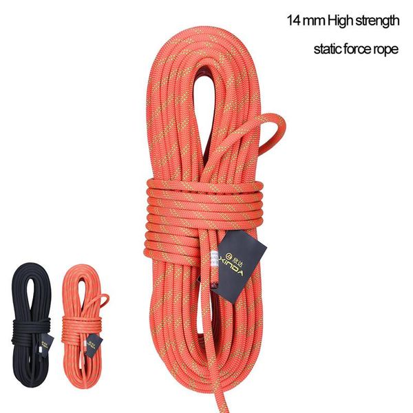 

diameter 14mm climbing static force rope descending rapid-fall equipment high-altitude work safety cords, slings and webbing