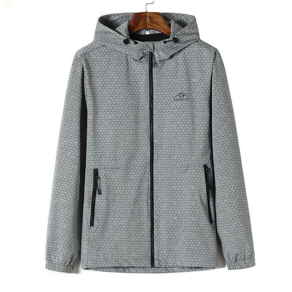 

men's jackets plus sizexl - 8 xl (150 cm) bust of autumn men big yards coat male youth fashion leisure printed hooded jacket thanks, Black;brown