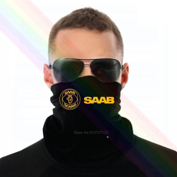

scarves vintage saab eagle logo classic black headband scarf bandana neck warmer unisex, Blue;gray