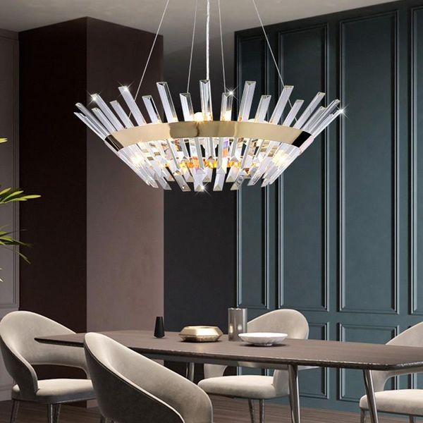 

chandeliers nordic luxury crystal chandelier living room bedroom dining lighting simple led postmodern creative hanging lamp