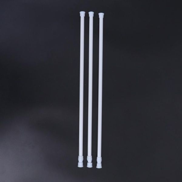 

3pcs high carbon steel expansion link door curtain rod shower pole tube for home diameter white (55-100cm curtains