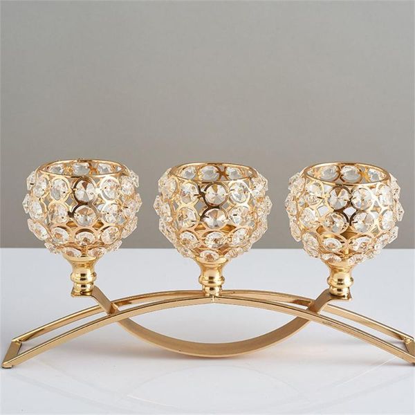 

candle holders bowl tealight ornament dinner props candlelight crystal arch bridge candlesticks 3 arms candelabras holder