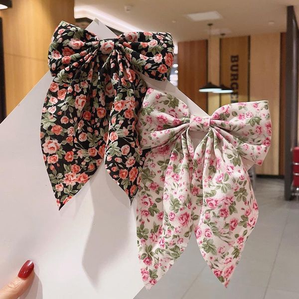 

hair clips & barrettes floral bowknot hairpins for women fashion printed cloth daily girls wedding bridal accessories jewelry, Golden;silver