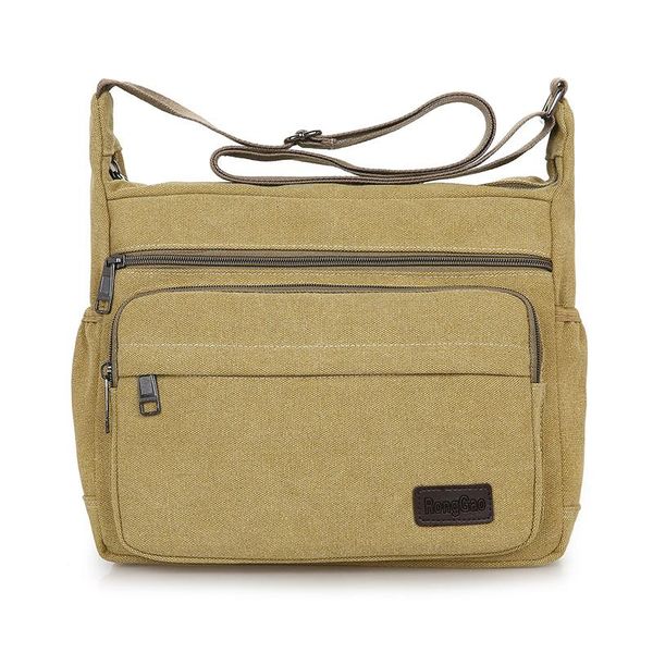 

briefcases canvas shoulder bags solid travel handbags men's multifunction messenger zipper handle pack