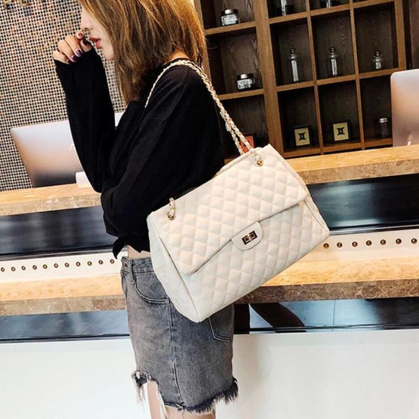 

bags women's handbag shopping the leather tote big 2021 lattice lock bag handbags large pu shoulder kgqgp