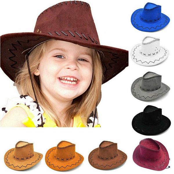 

cloches men women western cowboy cowgirl hat retro panama sunhat crimping cap, Blue;gray