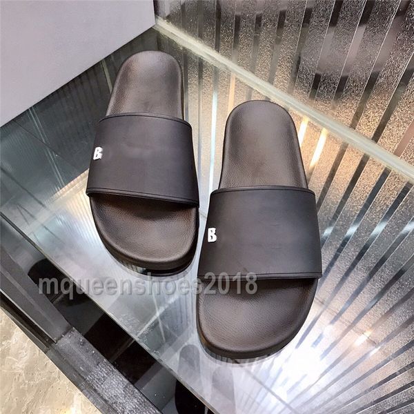 

star style paris sliders mens womens summer sandals beach slippers ladies flip flops loafers black flat home slides chaussure shoes with box