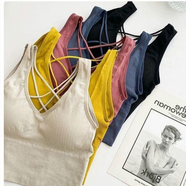 

yoga outfit ne sports bra women shockproof breathable athletic fitness running gym vest sportswear