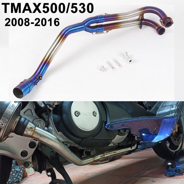 

motorcycle exhaust system for motocross full middle pipe link 50.8mm t-max tmax 500 530 2008-2021