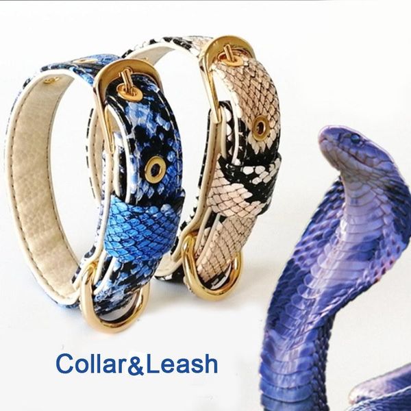 

dog collars & leashes luxury pet collar leash set leather durable cat puppy dogs necklace lead for smal large shepherd