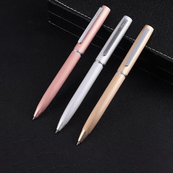 

ballpoint pens office metal luxury pen gift stationery ball for school 0.5mm black refills, Blue;orange