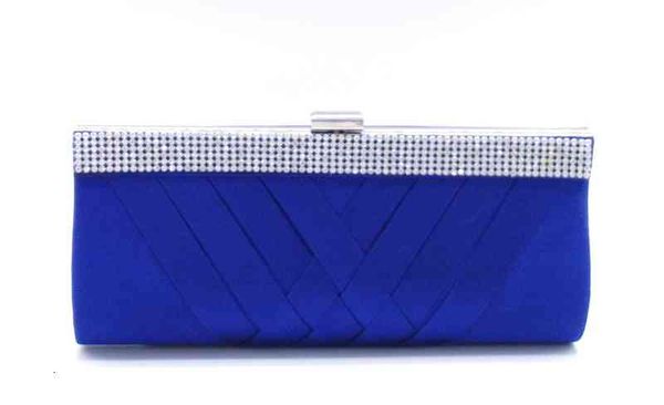 

2021 simple temperament rhinestone handbag dinner bag evening satin wedding grab