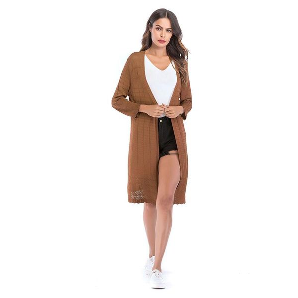 

women's sweaters 2021 autumn cardigan clothing soft and comfortable coat knitted v-neck long female harajuku sweater jacket, White;black