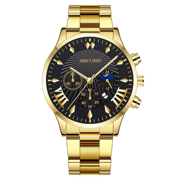 

wristwatches fashion watch men business watches luxury classic black stainless steel belt quartz wrist relogio masculino, Slivery;brown