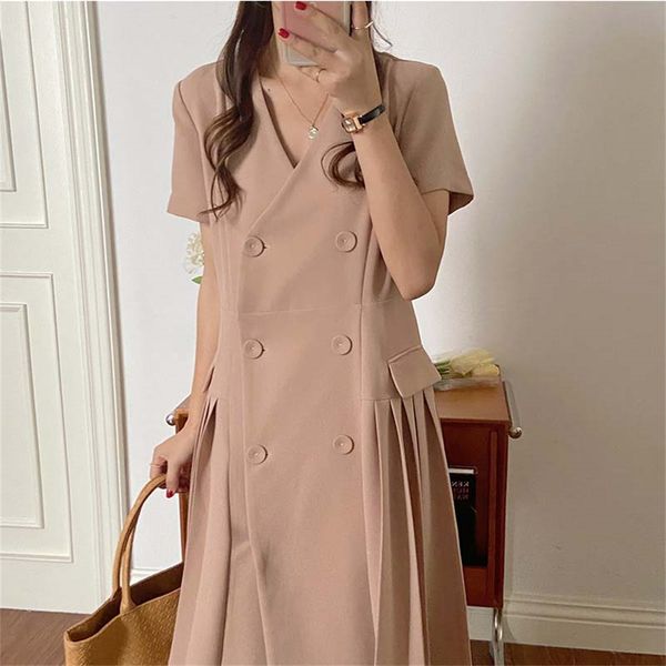 

casual dresses hzirip with v-lady cleavage from the office thin summer sleeves short dress plissate fancy prom selling femme solid 623i, Black;gray