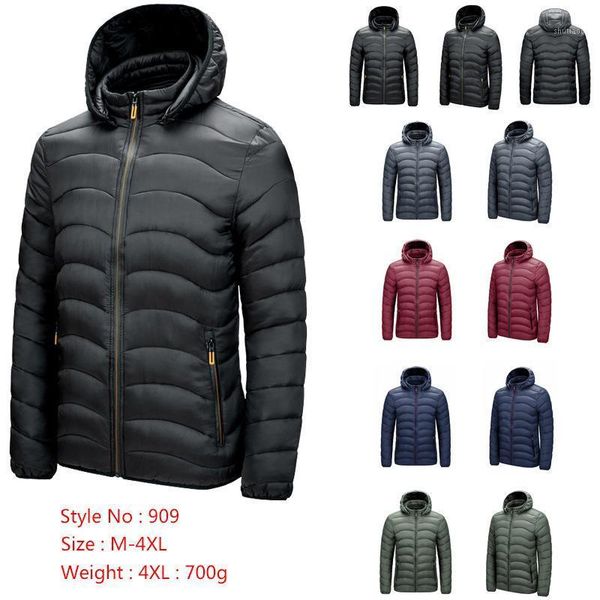 

men's jackets cotton padded 2021 autumn and winter hooded jacket, Black;brown