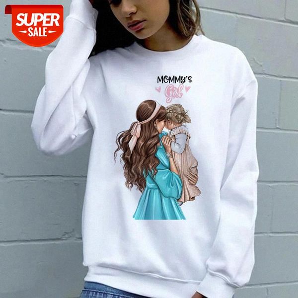 

2102-9 ladies fashion pullover sweater, round neck printed long sleeve shirt #e15h, Black