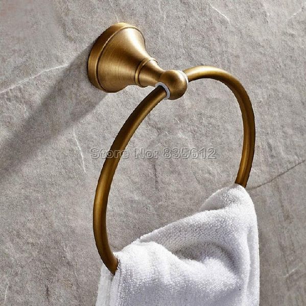 

antique brass wall mounted bathroom towel rings holder wba130