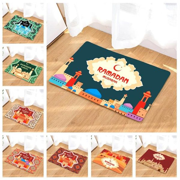 

carpets ramadan print doormats rectangle non-slip eid mubarak moon mosque door mat bedroom kitchen entrance mats