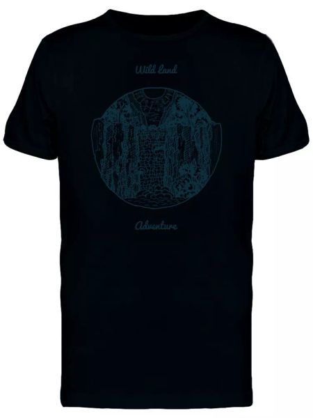 

wild lland adventure round frame tee men's -image by shutterstock, White;black