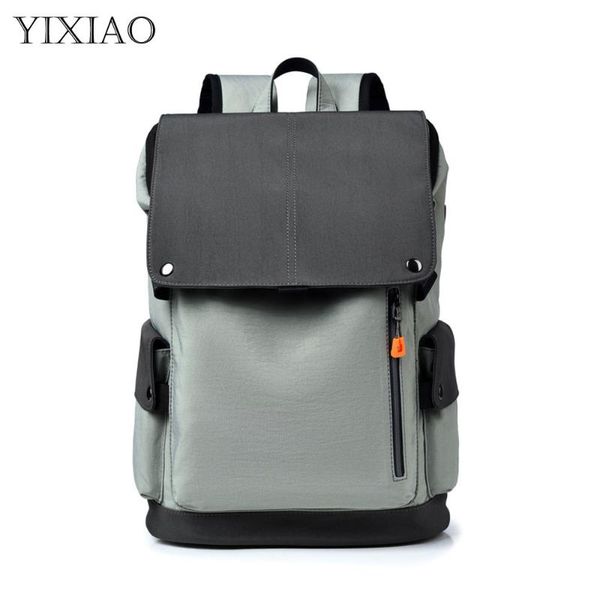 

backpack yixiao trend men's casual high capacity lapschool bag for male outdoor travel usb multifunction