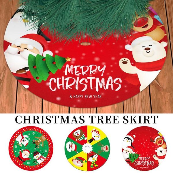

christmas decorations ed tree skirt plush santa claus snowman elk carpet merry ornament year home decor