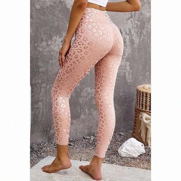 

women's sporty casual / sporty tights leggings elastic waist print ankle-length pants leisure sports yoga stretchy leopard tummy contro, Black