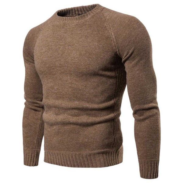 

men knitted sweaters warm o neck pull knitwear autumn winter sweater clothes 211014, White;black