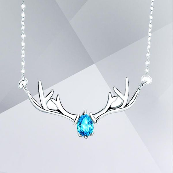 

christmas elk pearl necklace diamante crystal pendant party jewelry for decorating necklaces, Silver