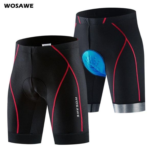 

bicycle 5d tights mtb shorts wosawe ciclismo padded bike men shockproof women's reflective ropa cycling road refle racing sets, Black;blue