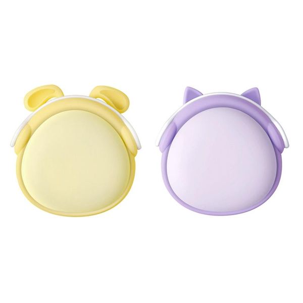 

2 pcs cute hand warmer mini hand warmers portable pocket power bank 6000mah battery rechargeable warmers,yellow & purple