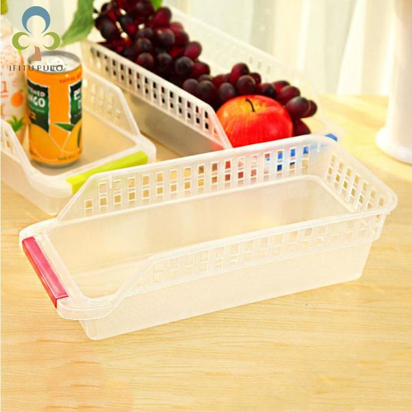 

hanging baskets 1pcs refrigerator storage basket home plastic box food and beverage hollow drawer oblique lxx