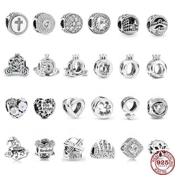 

925 sterling silver windmill pumpkin cart flowers pendant diy fine beads fit original pandora charm bracelet women jewelry