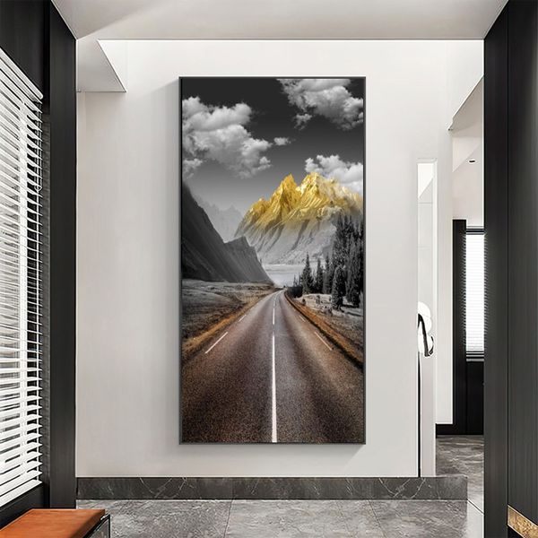 

abstract landscape space geometry canvas painting wall art posters prints wall pictures for living room home wall cuadros decor