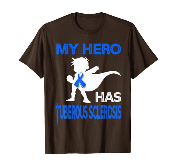 

my hero has tuberous sclerosis t shirt, White;black